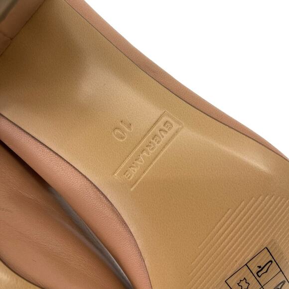 Everlane The Day Heel in Leather Blush Tan Size 10 Balletcore Round Toe - Picture 6 of 10